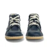 Bottes Kick Hi Zip en simili cuir unisexe pour bébé, bleu marine