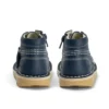 Bottes Kick Hi Zip en simili cuir unisexe pour bébé, bleu marine