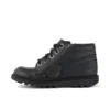Bottes Kick Hi Zip unisexes junior en simili cuir noir Bottes Kick Hi Zip unisexes junior en simili cuir noir
