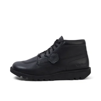 Bottes Kick pour adultes unisexes en cuir vieilli noir