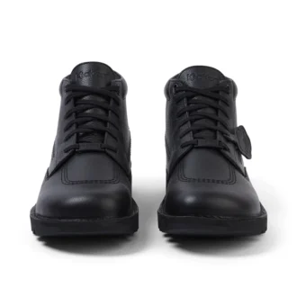 Bottes Kick pour adultes unisexes en cuir vieilli noir