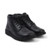 Bottes Kick pour adultes unisexes en cuir vieilli noir