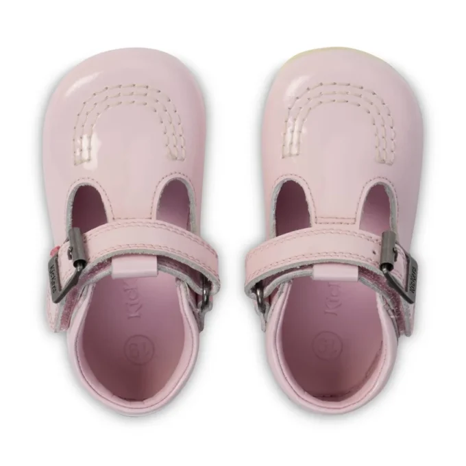 Bottes Kick T-Bar rose pâle pour bébé fille