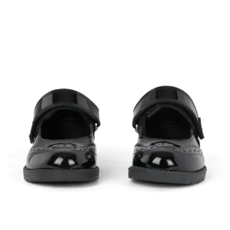 Bottes Lachly Mj Brogue en cuir verni noir pour petites filles