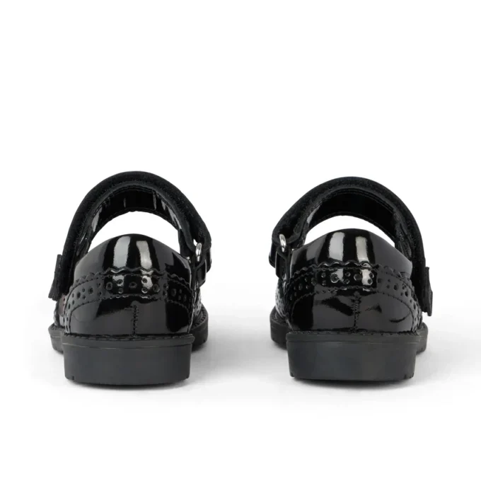 Bottes Lachly Mj Brogue en cuir verni noir pour petites filles
