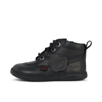 Bottes Playflex Hi en cuir noir unisexe pour tout-petits