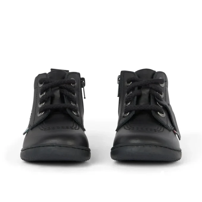 Bottes Playflex Hi en cuir noir unisexe pour tout-petits