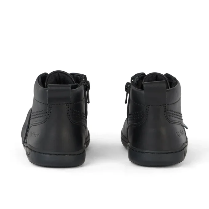 Bottes Playflex Hi en cuir noir unisexe pour tout-petits