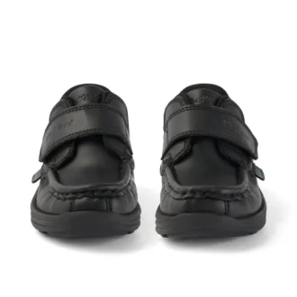 Bottes Reasan Strap en cuir alternatif noir, unisexe pour bébés