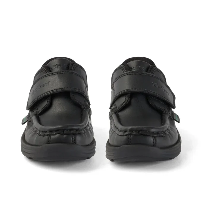 Bottes Reasan Strap en cuir alternatif noir, unisexe pour bébés