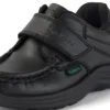 Bottes Reasan Strap en cuir alternatif noir, unisexe pour bébés