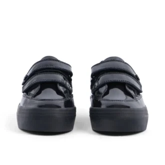 Bottes Tovni Stack Lo Vel en cuir verni noir pour filles