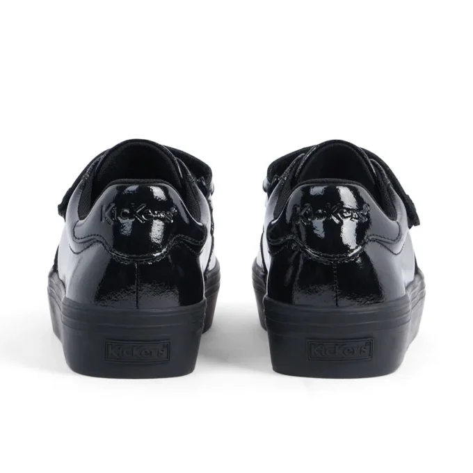 Bottes Tovni Stack Lo Vel en cuir verni noir pour filles Bottes Tovni Stack Lo Vel en cuir verni noir pour filles
