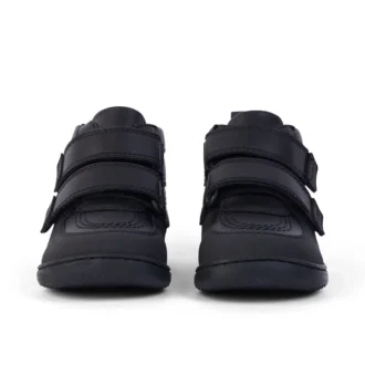 Bottes unisexes Playflex Hi Vel en cuir noir pour tout-petits