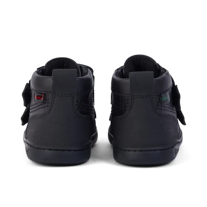 Bottes unisexes Playflex Hi Vel en cuir noir pour tout-petits