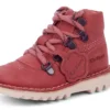 Bottes unisexes pour bébés Kick Hi Explore en cuir rose Bottes unisexes pour bébés Kick Hi Explore en cuir rose