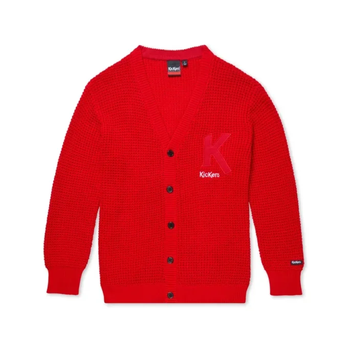 Cardigan classique Kickers unisexe pour adulte, rouge Cardigan classique Kickers unisexe pour adulte, rouge