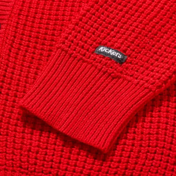 Cardigan classique Kickers unisexe pour adulte, rouge Cardigan classique Kickers unisexe pour adulte, rouge