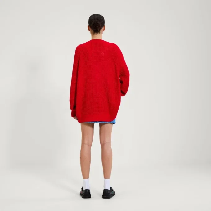 Cardigan classique Kickers unisexe pour adulte, rouge Cardigan classique Kickers unisexe pour adulte, rouge