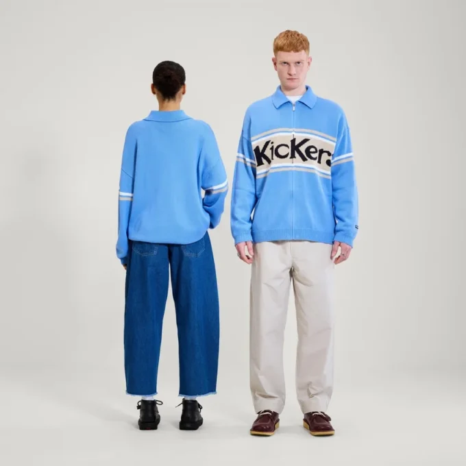 Cardigan unisexe adulte Kickers Classic à fermeture éclair, bleu Cardigan unisexe adulte Kickers Classic à fermeture éclair, bleu