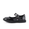 Chaussures Adlar Heart Mj en cuir verni noir pour petite fille