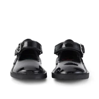 Chaussures Adlar Heart Mj en cuir verni noir pour petite fille