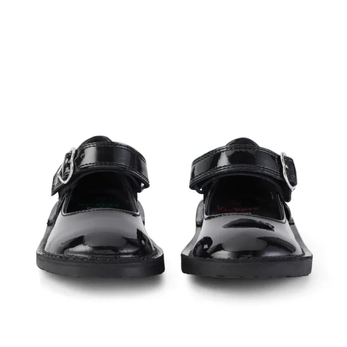 Chaussures Adlar Heart Mj en cuir verni noir pour petite fille