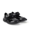 Chaussures Adlar Heart Mj en cuir verni noir pour petite fille