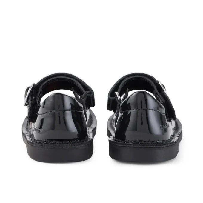 Chaussures Adlar Heart Mj en cuir verni noir pour petite fille