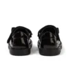 Chaussures Adlar T Bar Bow en cuir verni noir pour petite fille