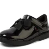 Chaussures Adlar T Bar Bow en cuir verni noir pour petite fille