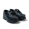 Chaussures bateau Lennon en cuir noir unisexe adulte Chaussures bateau Lennon en cuir noir unisexe adulte