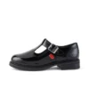 Chaussures à bride en T Lach pour filles, en cuir verni noir