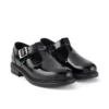 Chaussures à bride en T Lach pour filles, en cuir verni noir