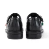 Chaussures à bride en T Lach pour filles, en cuir verni noir