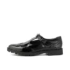 Chaussures à bride en T Lachly Brogue en cuir verni noir pour filles