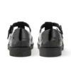 Chaussures à bride en T Lachly Brogue en cuir verni noir pour filles