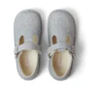 Chaussures à bride en T pour bébés filles Kick T-Bar Glitter Cosmic Textile Silver