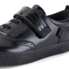 Chaussures brogues Tovni pour filles, cuir verni noir
