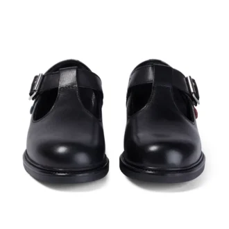 Chaussures en cuir à bride en T Lach pour filles, noir