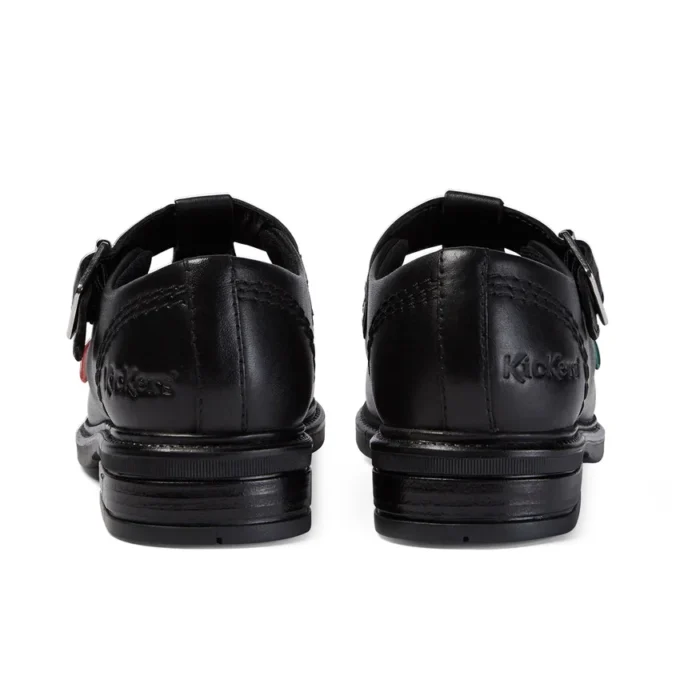 Chaussures en cuir à bride en T Lach pour filles, noir Chaussures en cuir à bride en T Lach pour filles, noir