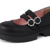 Chaussures en cuir Kenzi MJ pour jeunes filles, noir Chaussures en cuir Kenzi MJ pour jeunes filles, noir