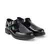 Chaussures en cuir Lach T-Bar pour jeunes filles, noir
