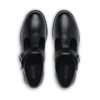 Chaussures en cuir Lach T-Bar pour jeunes filles, noir