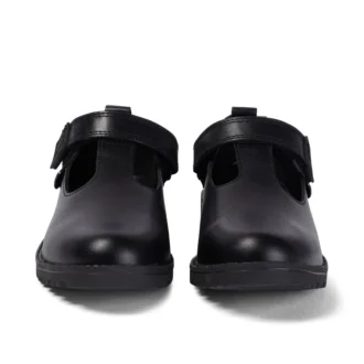 Chaussures en cuir Lachly T-Bar pour filles, noir