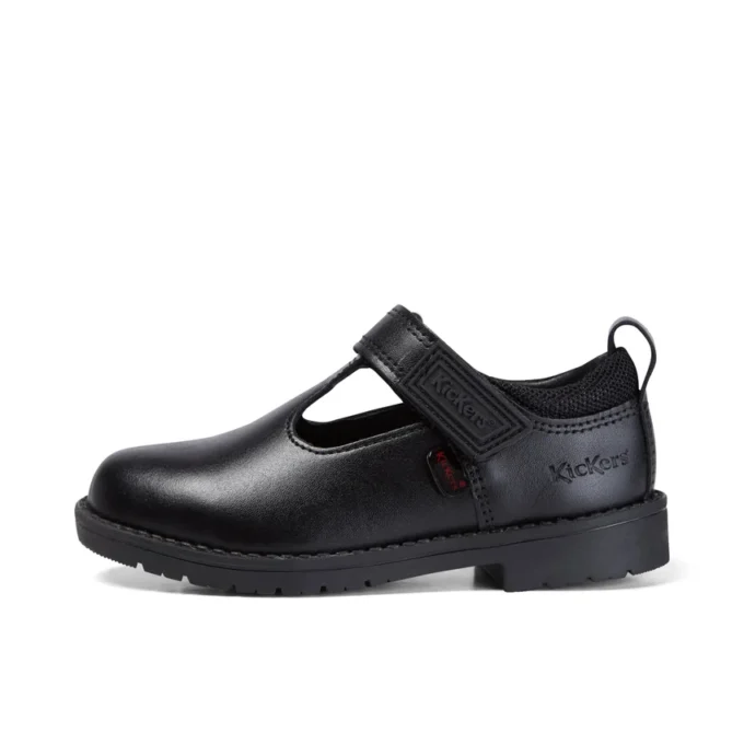 Chaussures en cuir Lachly T Bar pour petites filles, noir Chaussures en cuir Lachly T Bar pour petites filles, noir