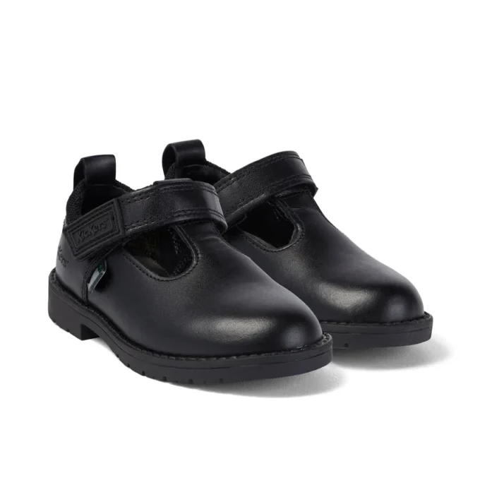 Chaussures en cuir Lachly T Bar pour petites filles, noir Chaussures en cuir Lachly T Bar pour petites filles, noir