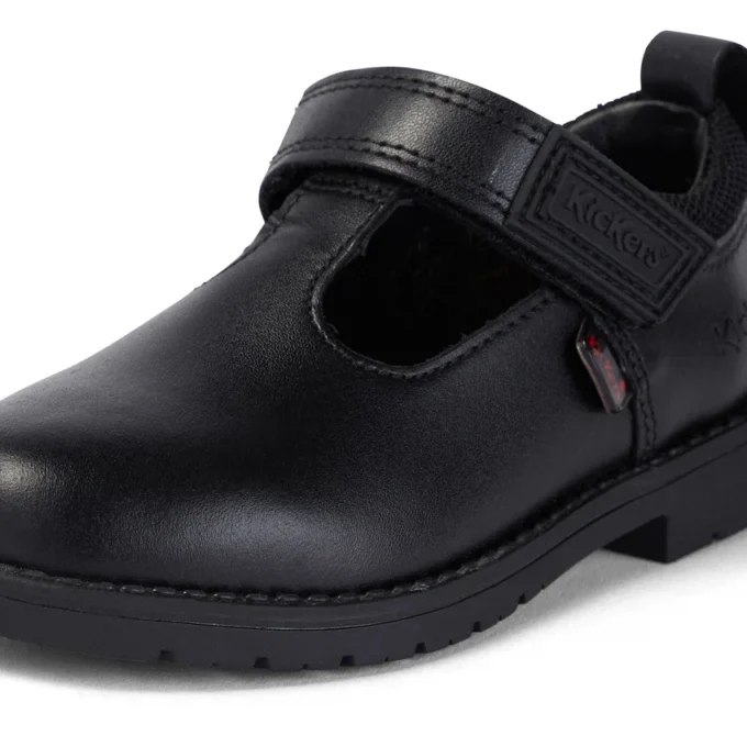 Chaussures en cuir Lachly T Bar pour petites filles, noir Chaussures en cuir Lachly T Bar pour petites filles, noir