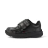 Chaussures en cuir noir Reasan Twin Vel pour garçons en bas âge