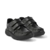 Chaussures en cuir noir Reasan Twin Vel pour garçons en bas âge